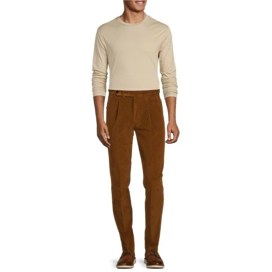 Hot Sale ⭐ Murano Intergalactic Collection Lucas Pleated Corduroy Suit Separates 👗 Dress Pants Tobacco 🥰 3 Hot Sale ⭐ Murano Intergalactic Collection Lucas Pleated Corduroy Suit Separates 👗 Dress Pants Tobacco 🥰 - Image 3