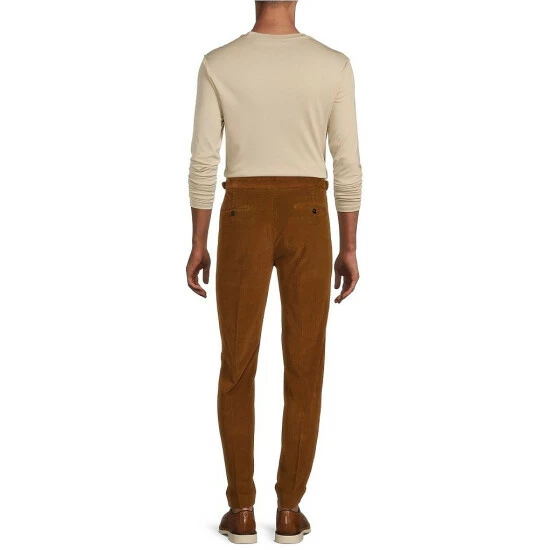 Hot Sale ⭐ Murano Intergalactic Collection Lucas Pleated Corduroy Suit Separates 👗 Dress Pants Tobacco 🥰 4 Hot Sale ⭐ Murano Intergalactic Collection Lucas Pleated Corduroy Suit Separates 👗 Dress Pants Tobacco 🥰 - Image 4